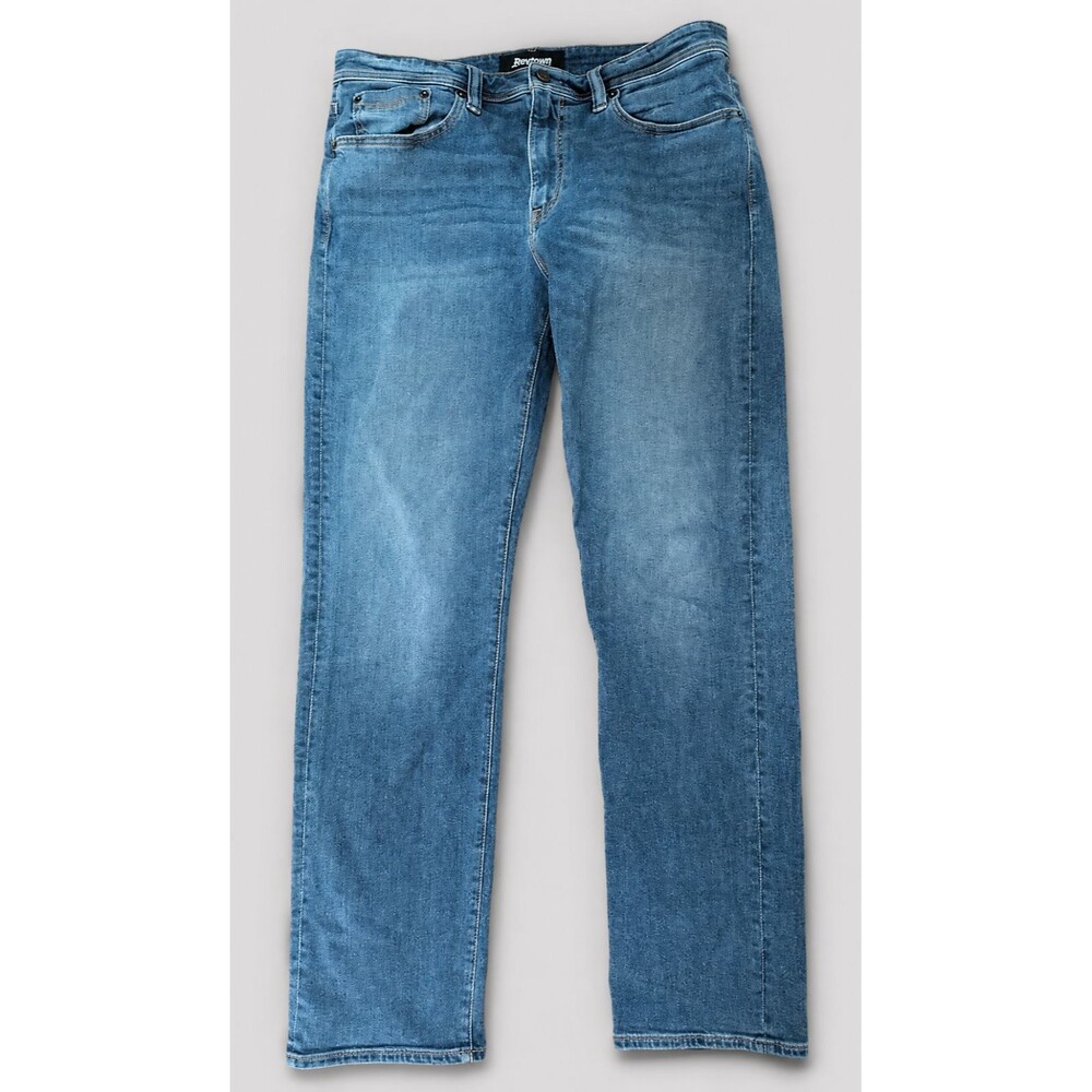 Revtown Automatic Jeans Mens 34x30 Blue Athletic Straight Stretch Decade Denim